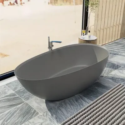 Modern egg-shaped bathtub bathroom interior design