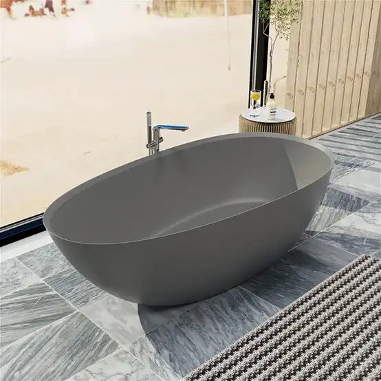 Modern egg-shaped bathtub bathroom interior design